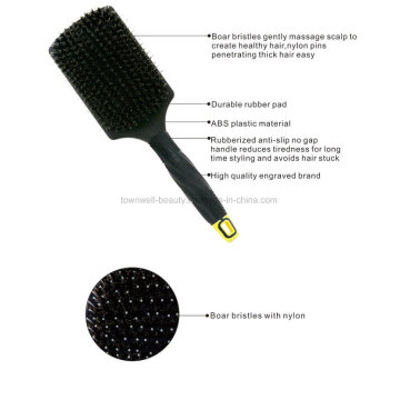 High Quality Square Cushion Hair Brush with Nylon for Massage